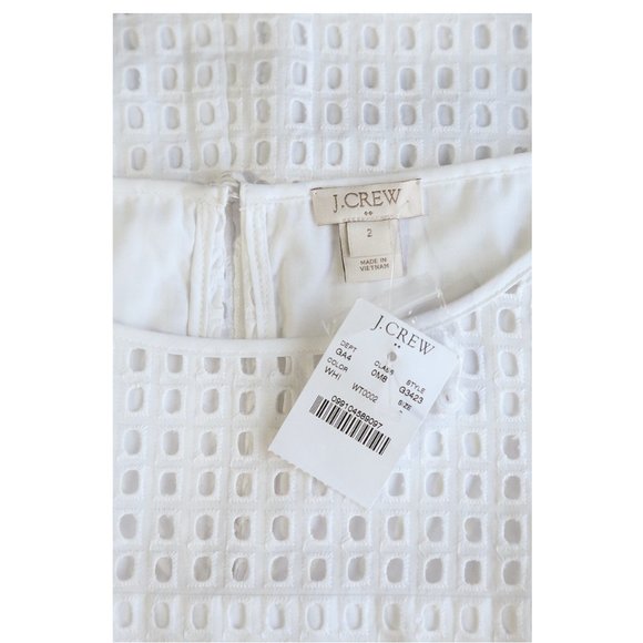 J CREW White Eyelet Lace Fit & Flare Dress 2 S - Picture 12 of 12